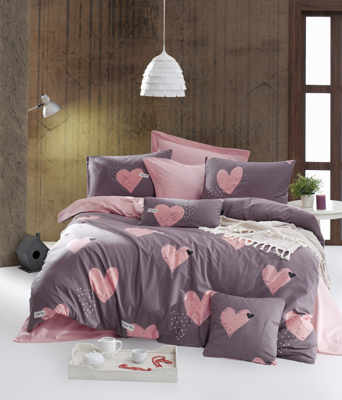 

Постельное белье Lotus Home Perfect Ranforce - Hearts полуторный