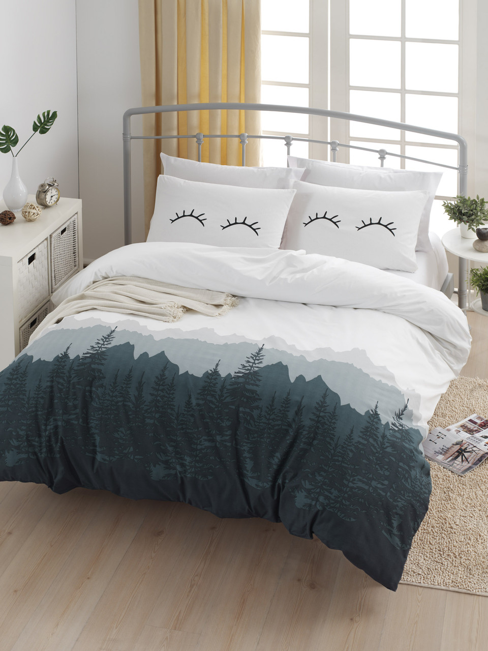 

Постельное белье Lotus Home Perfect Ranforce - Lisso белый семейный
