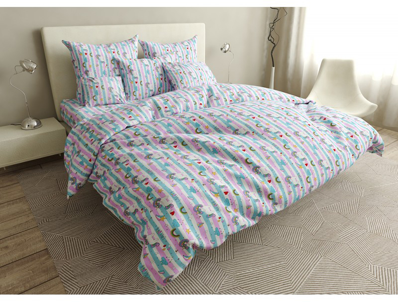 

Комплект постельного белья SoundSleep Unicorns бязь 105х145