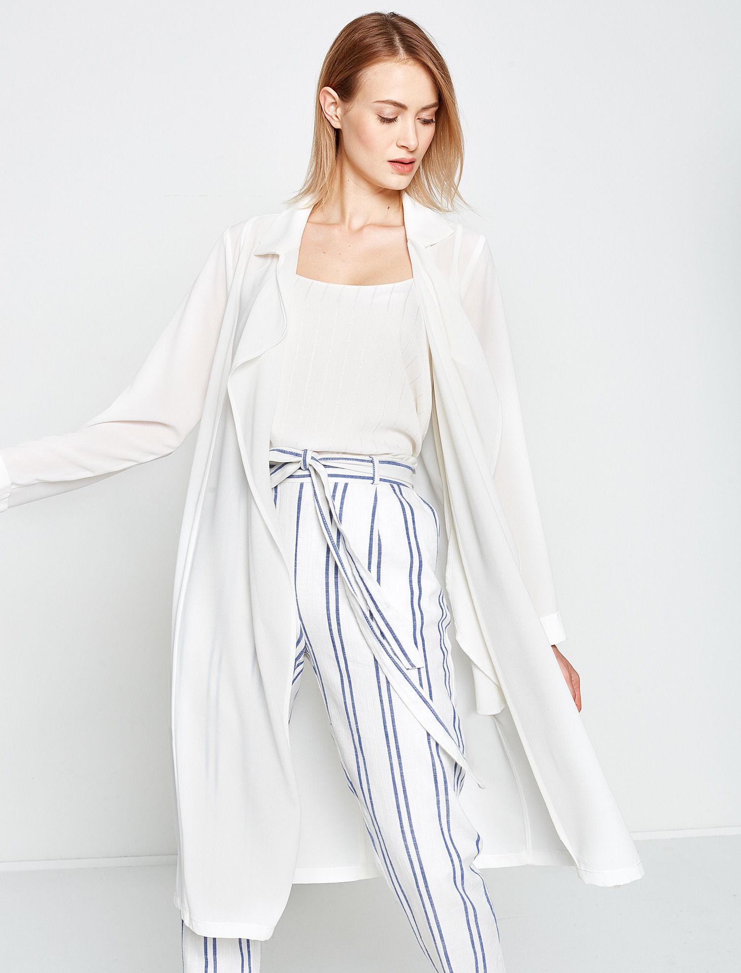 

Тренч Koton 7YAK05307UW 36 Off White