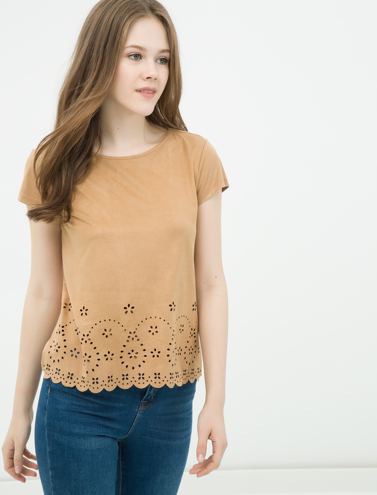 

Футболка Koton 6YAL16457OK L Camel