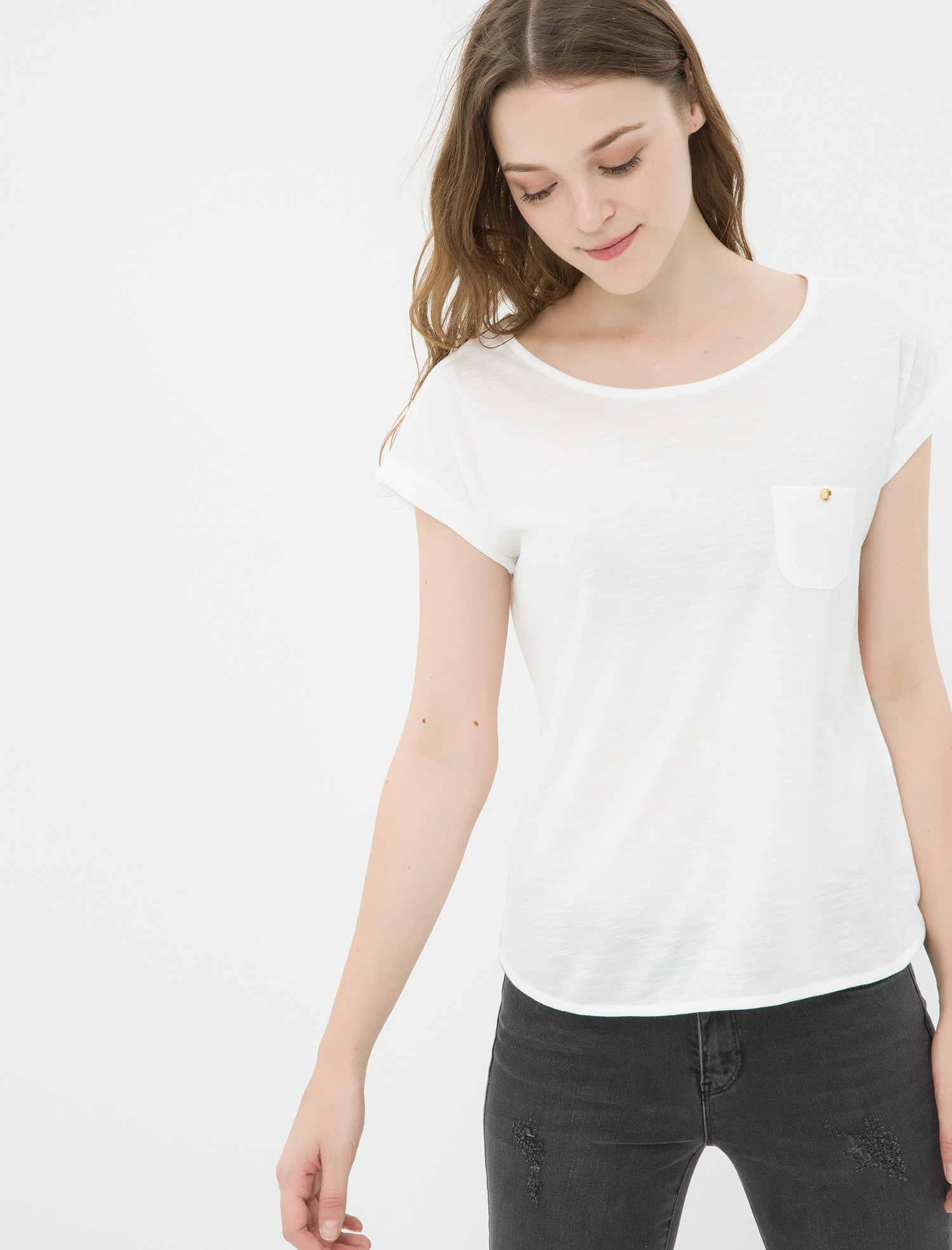 

Футболка Koton 7KAK12406CK M Off White