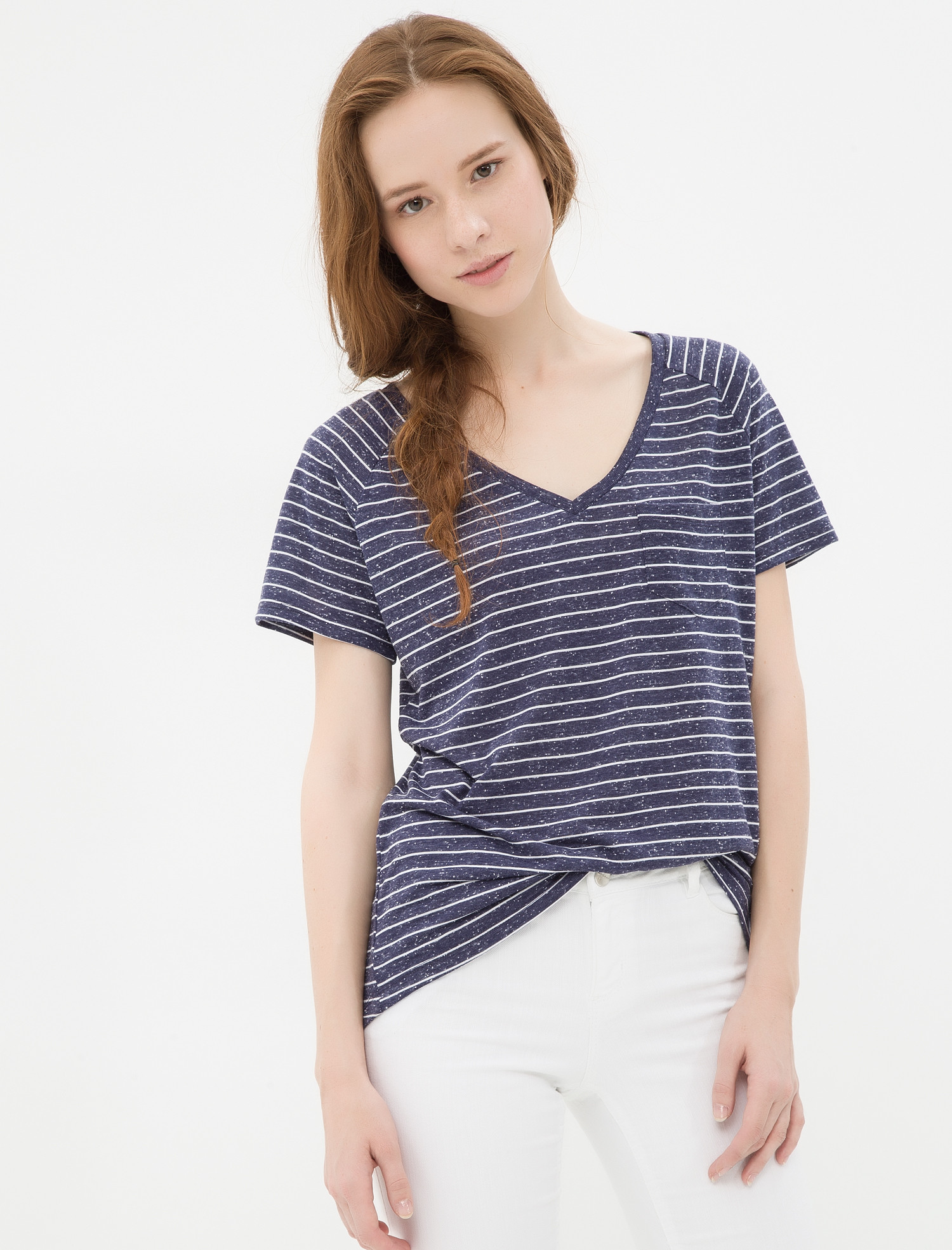 

Футболка Koton 7KAL11747OK XS Marine Stripe