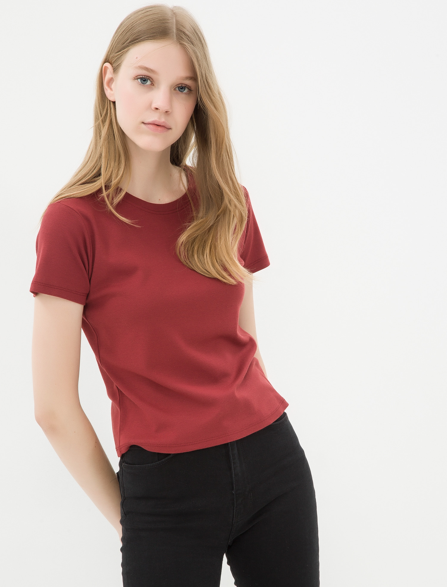 

Футболка Koton 7KAL11710OK L Wine