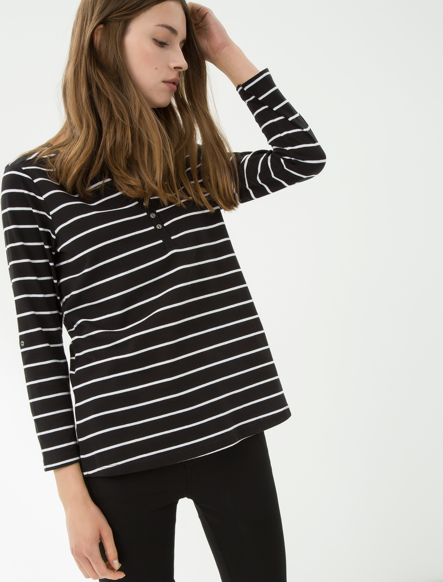 

Лонгслив Koton 7KAK13084OK S Black Stripe