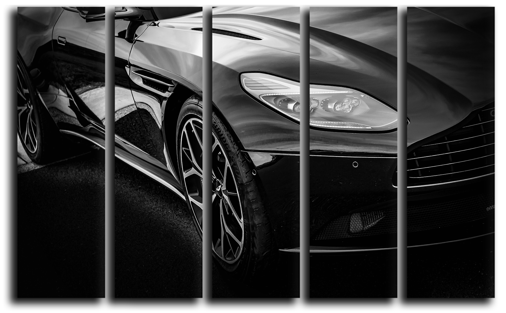 

Модульная картина на холсте из 5 частей суперкар Aston Martin DB11 спортивный автомобиль Hotel Arizona HD 89 см x 140 см