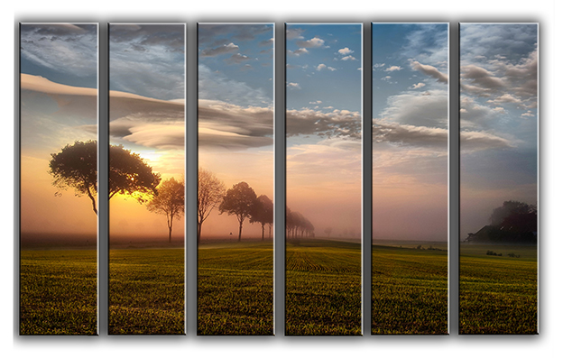

Модульная картина на холсте из 6 частей закат в поле природа пейзаж ландшафт Hotel Arizona HD 112 см x 171 см