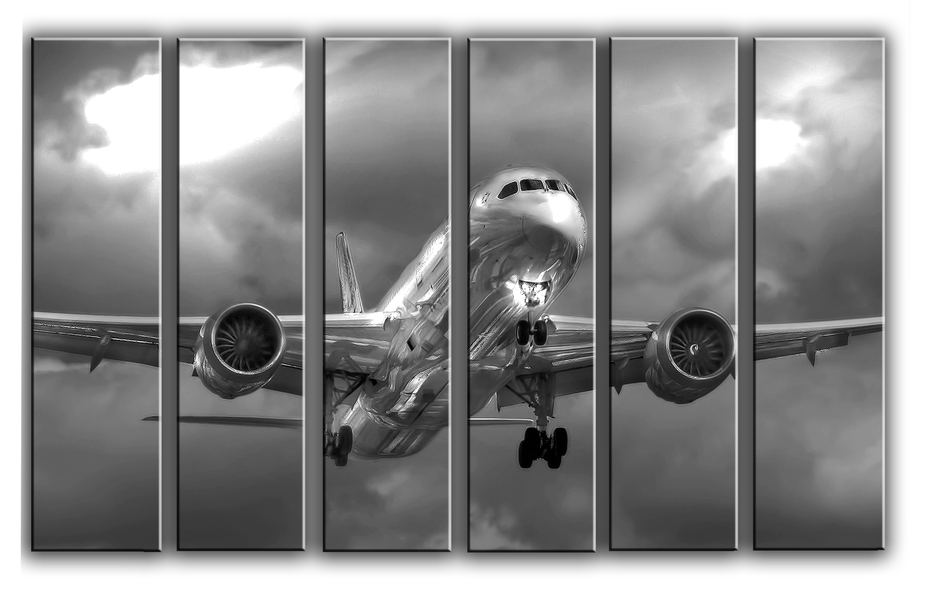 

Модульная картина на холсте из 6 частей самолет Boeing 787 dreamliner авиация Hotel Arizona HD 112 см x 171 см
