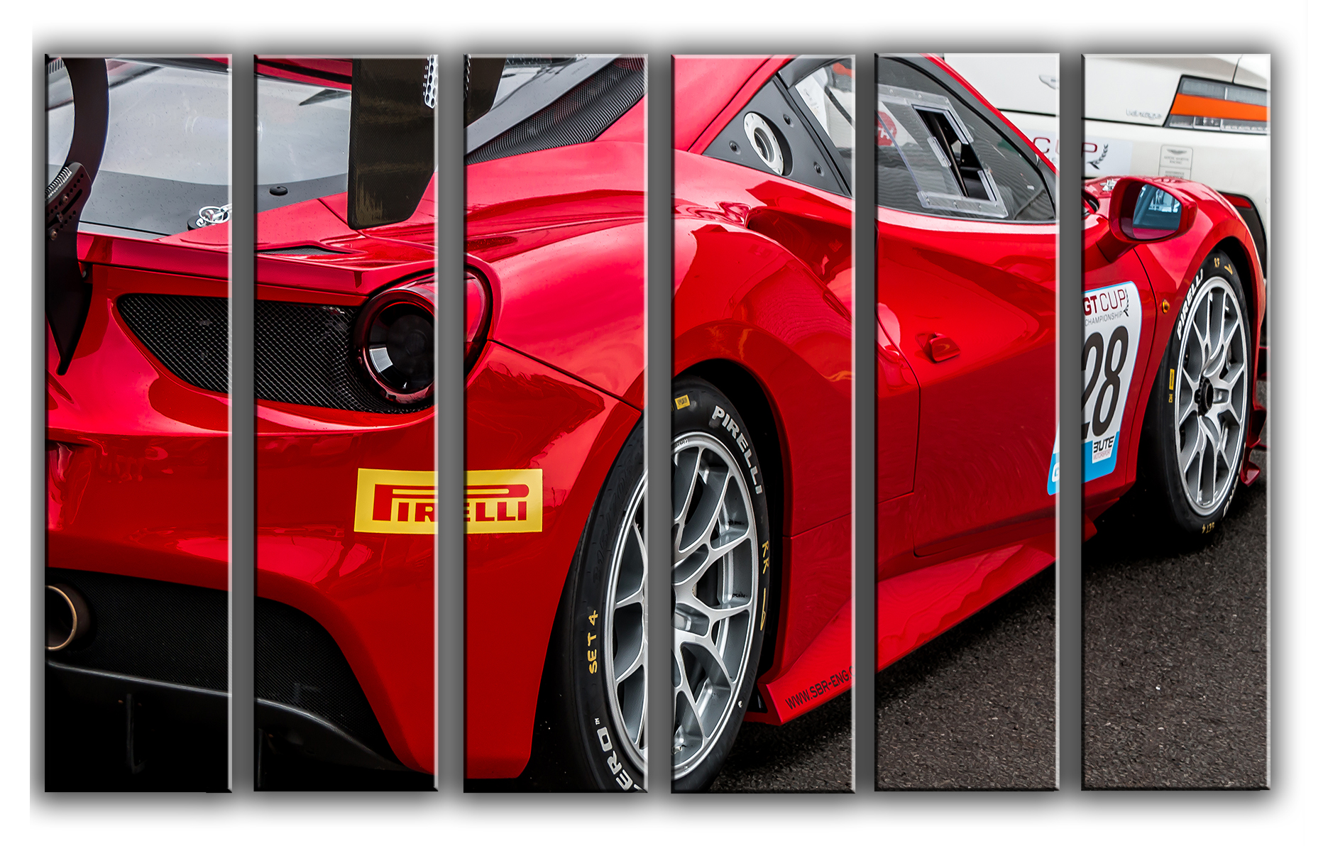 

Модульная картина на холсте из 6 частей суперкар Ferrari 488 GT3 авто Феррари Hotel Arizona HD 112 см x 171 см