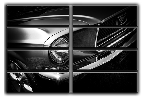 

Модульная картина на холсте из 8 больших частей Ford Mustang старинные ретро винтажные авто Hotel Arizona HD 178 см x 254 см