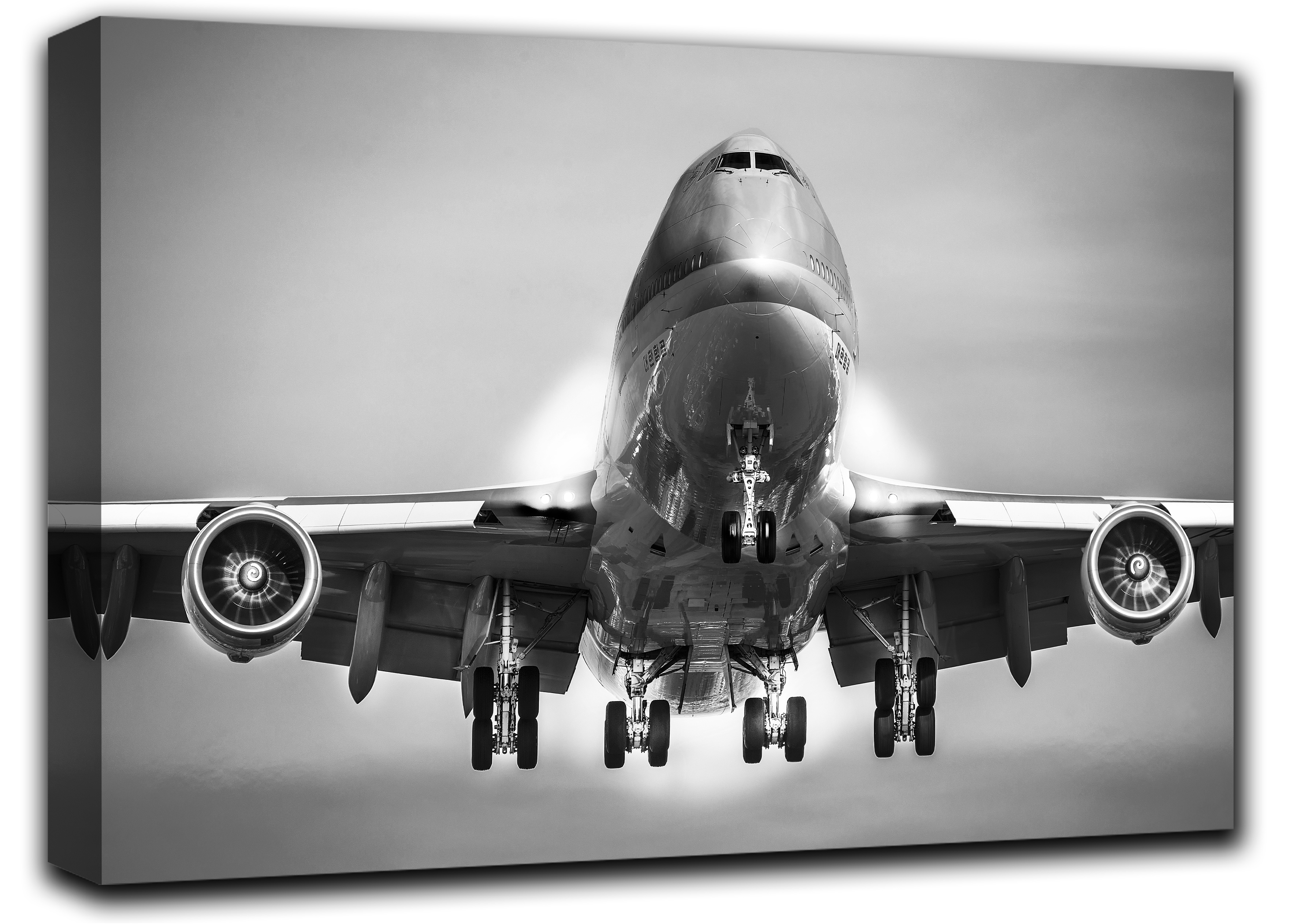 

картина на холсте Boeing 747 Боинг на взлете Hotel Arizona HD 44 см x 77 см