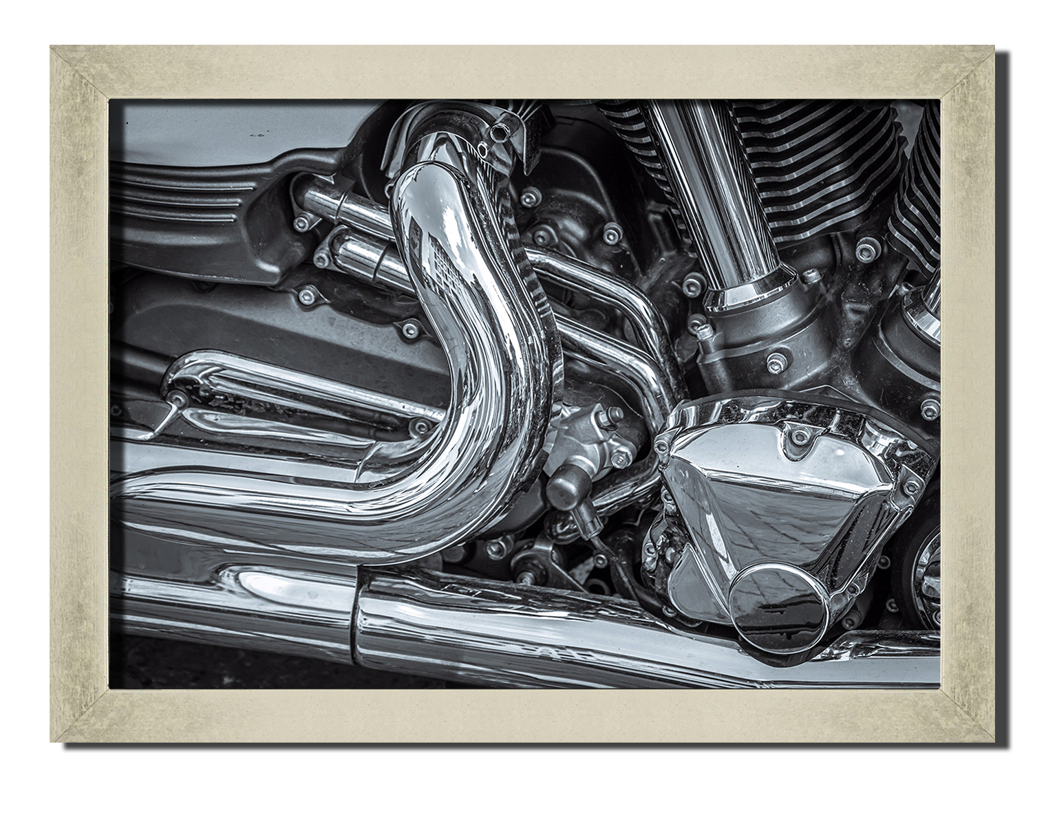 

Silver frame картина на файн-арт бумаге Двигатель мотоцикла старинные ретро и винтажные авто Hotel Arizona HD 31 см x 41 см