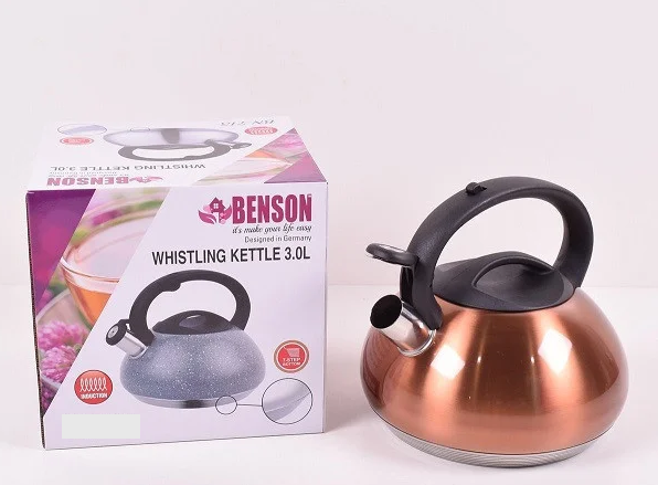 

Чайник со свистком Benson BN-713 3 л Gold