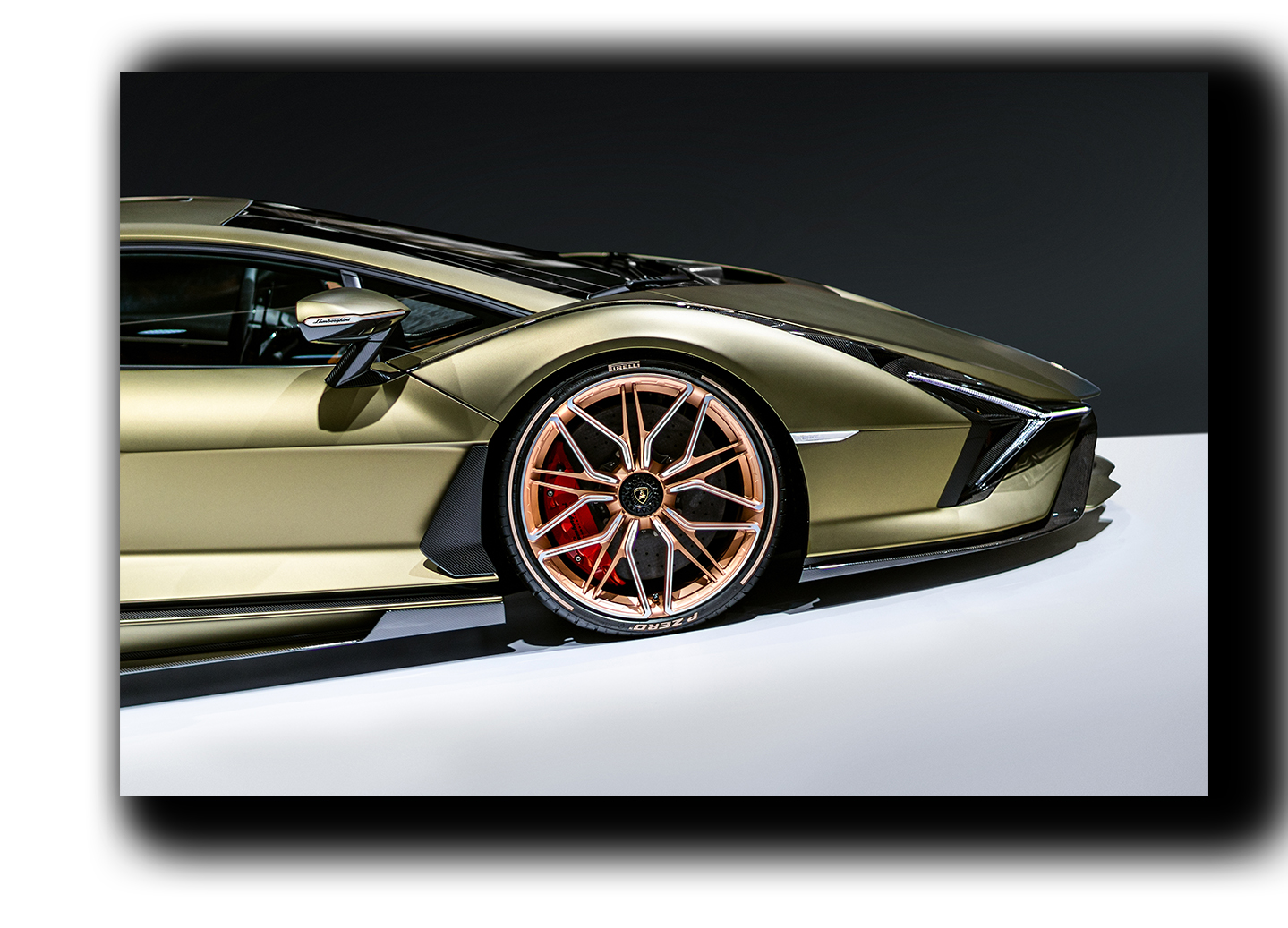 

картина на холсте автомобиль Lamborghini Sian итальянский автомобиль Hotel Arizona HD 28 см x 41 см