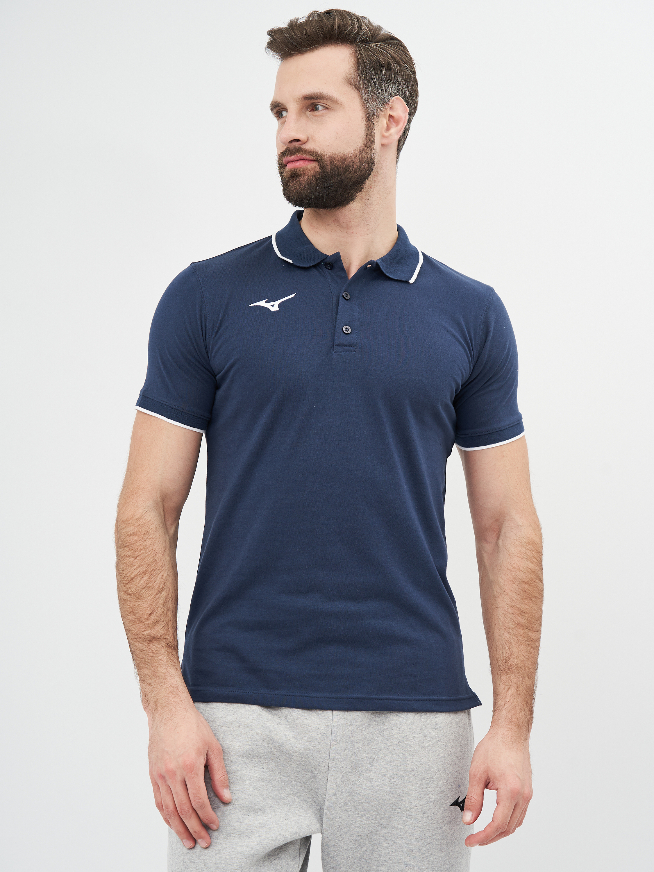 

Поло Mizuno 32EA704114  Синее, Поло Mizuno 32EA704114 L Синее