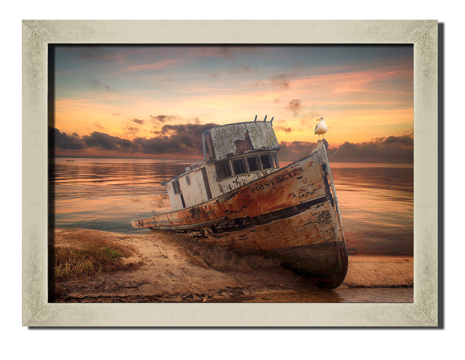 

Silver frame картина на файн-арт бумаге затонувший корабль море и небо Hotel Arizona HD 31 см x 41 см