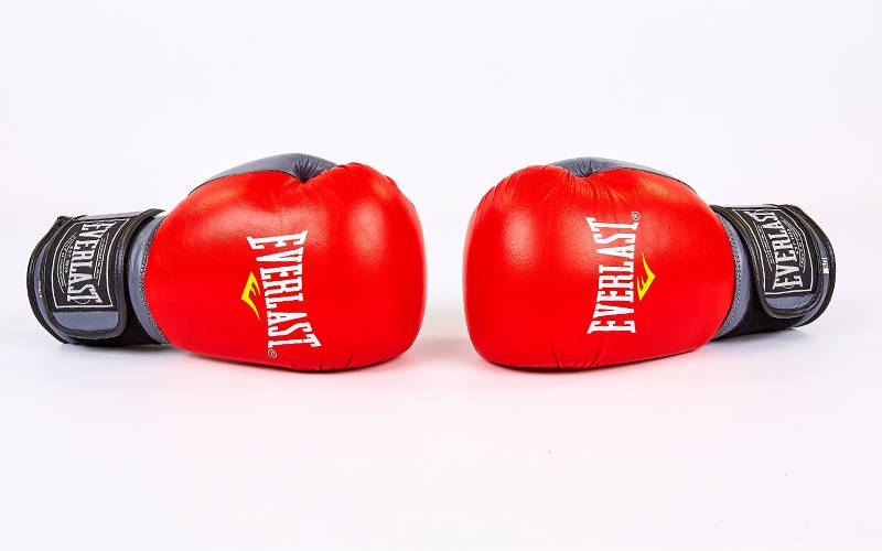 

Перчатки боксерские кожаные на липучке Everlast MA-6750-R (12 унции)