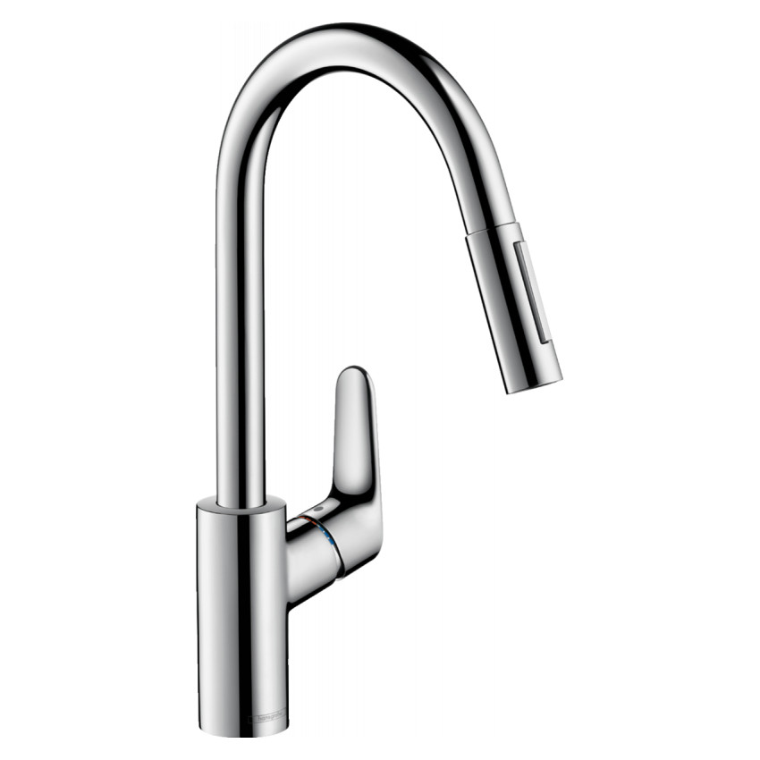 

Смеситель для кухни Hansgrohe Focus M41 однорычажный 240 с вытяжным душем 2jet sBox хром