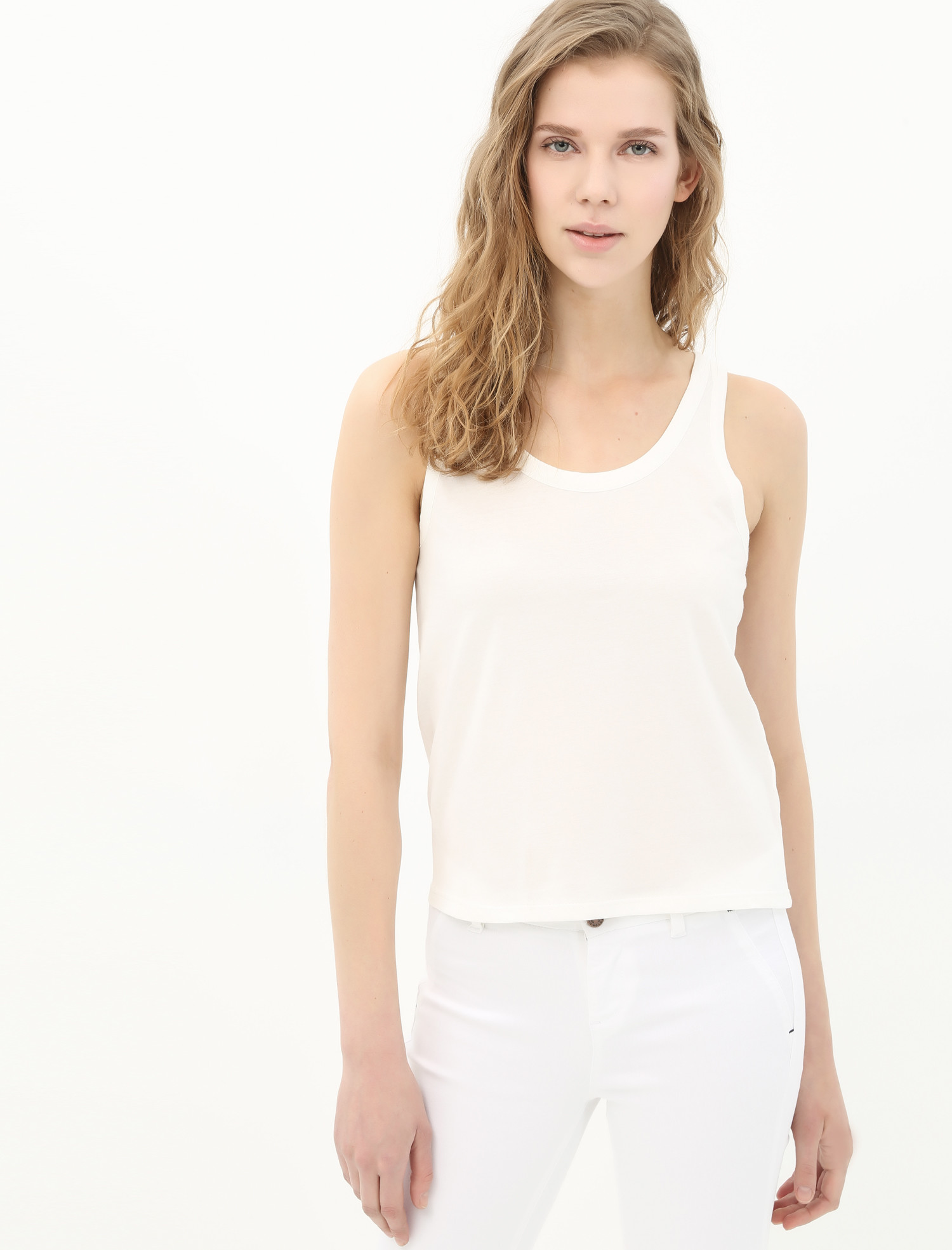 

Майка Koton 6YAL31573OK XS Off White