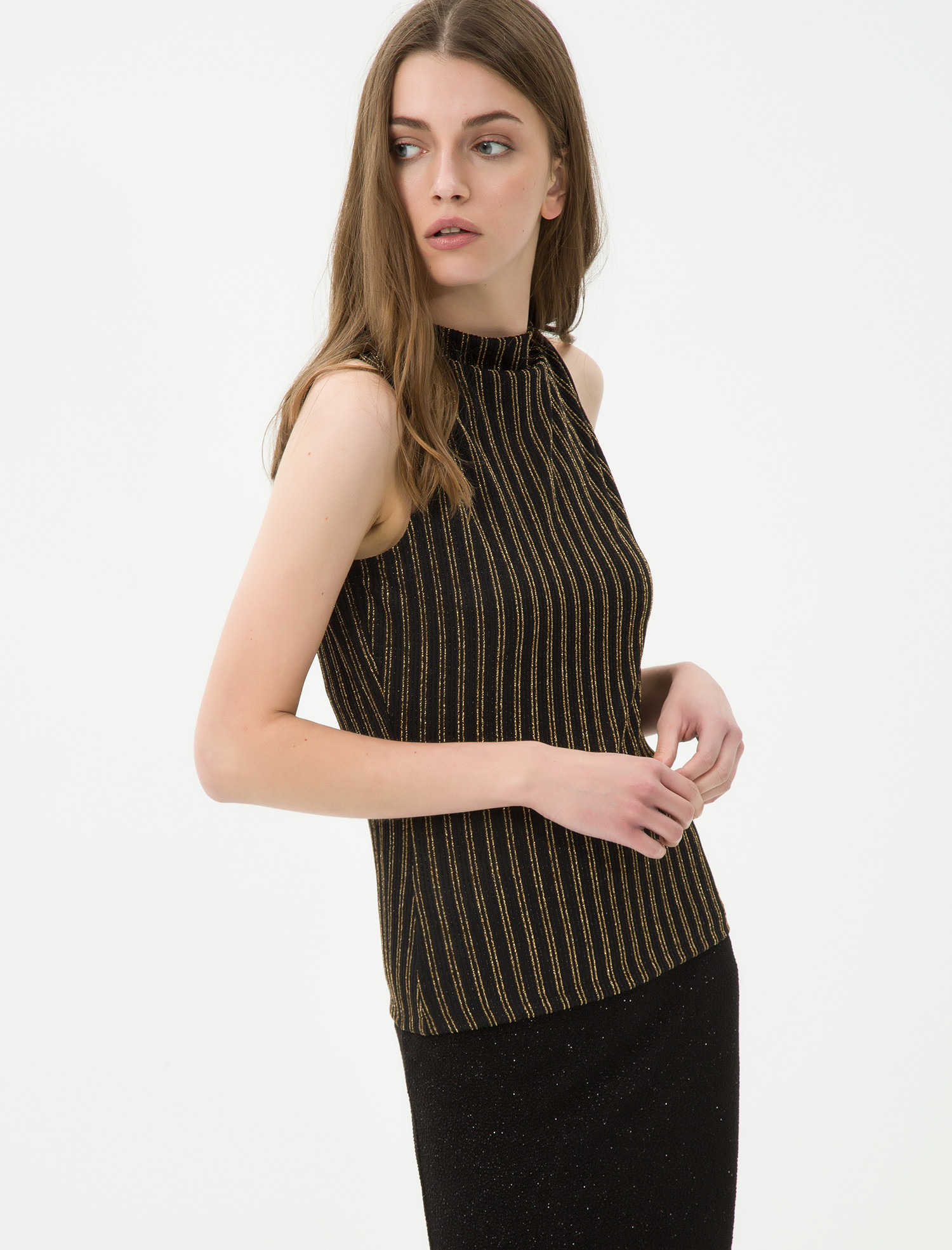 

Майка Koton 7KAK34476FK XS Gold Stripe