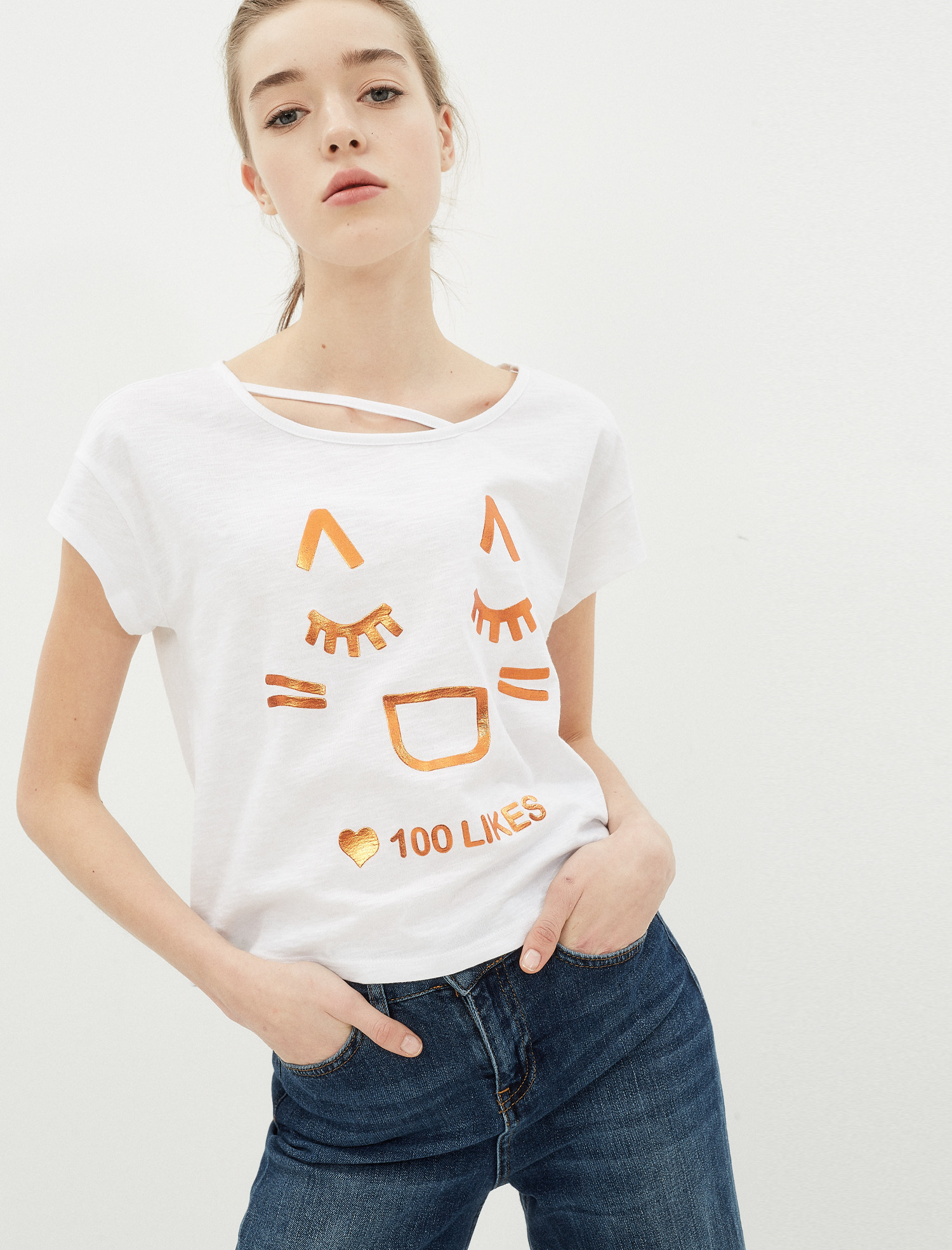

Футболка Koton 7YAL16344IK M White
