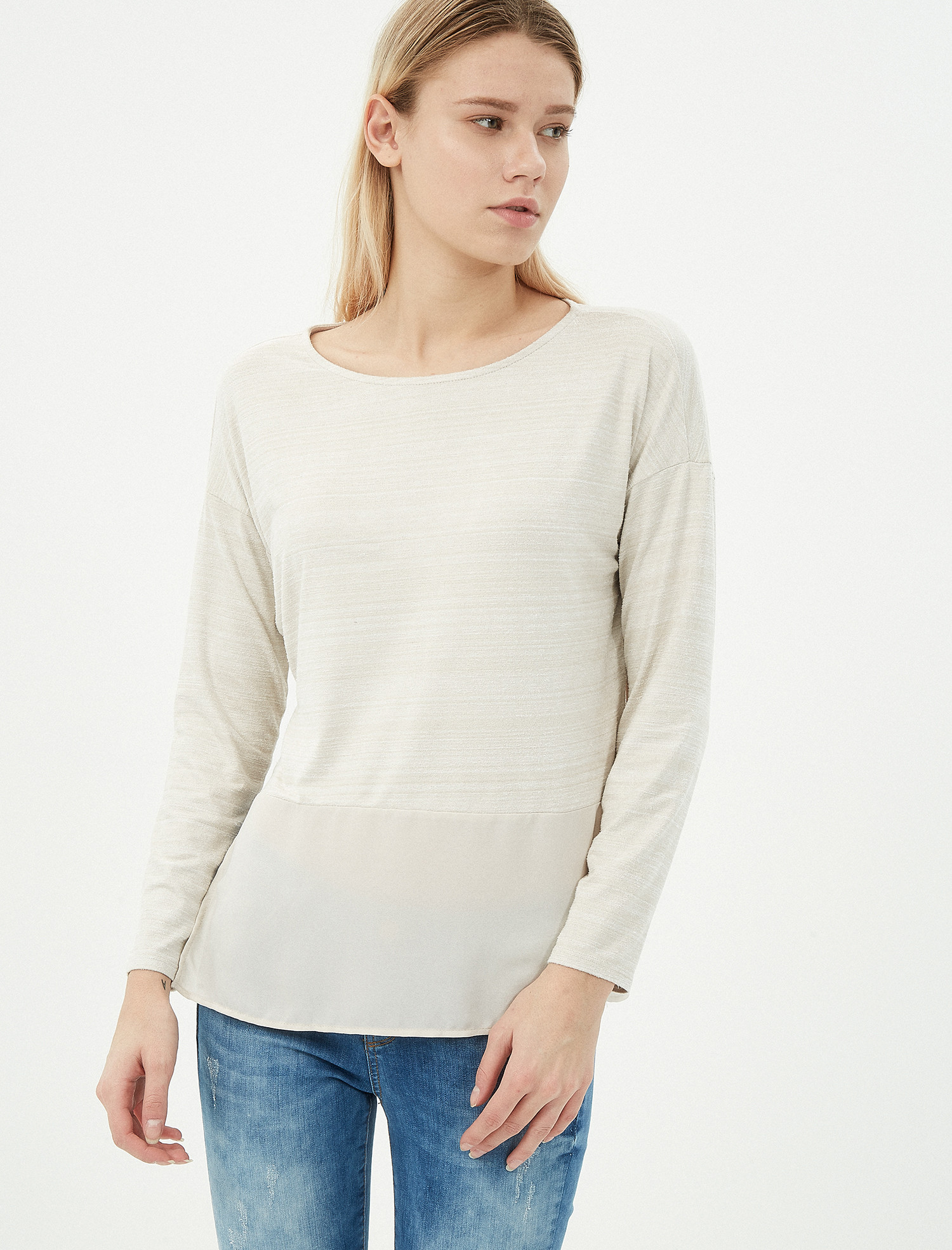

Лонгслив Koton 7KAK13267EK  Beige, Лонгслив Koton 7KAK13267EK S Beige