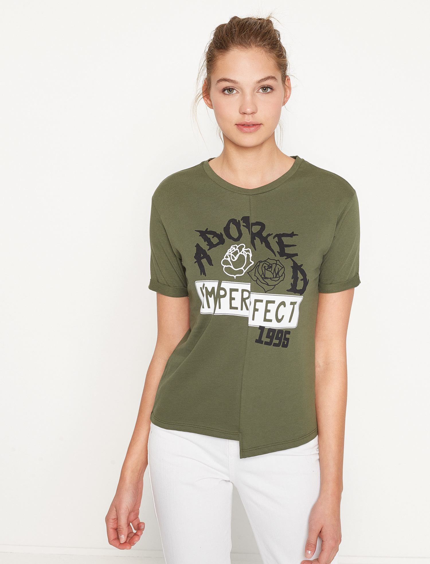 

Футболка Koton 7YAL11652JK XS Khaki