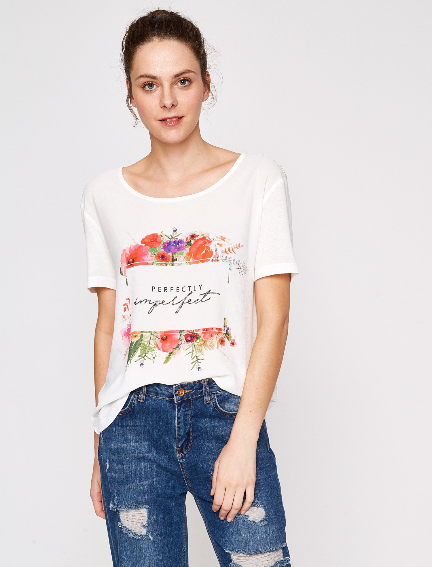 

Футболка Koton 7YAK13597EK XL Off White