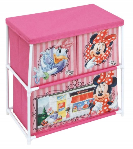 

Стеллаж органайзер для игрушек KidsBunkBed белый розовый цвет 65 см X 26,5 см X 60 см