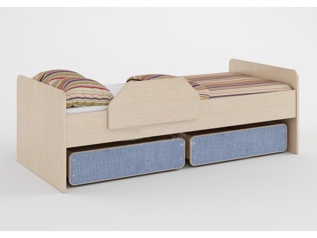 

Детская кровать чердак KidsBunkBed Д-007 дуб молочный терра голубая 1643x754x561 мм