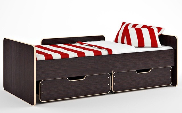

Детская кровать чердак KidsBunkBed Д02 венге темный 1842х900х600 мм