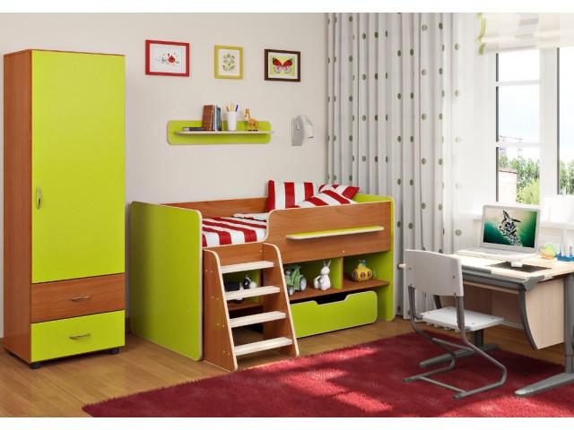 

Детская комната KidsBunkBed Д02 ольха лайм 1652х850х890 мм