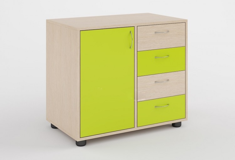 

Комод KidsBunkBed К02 дуб молочный лайм 628x446x628 мм