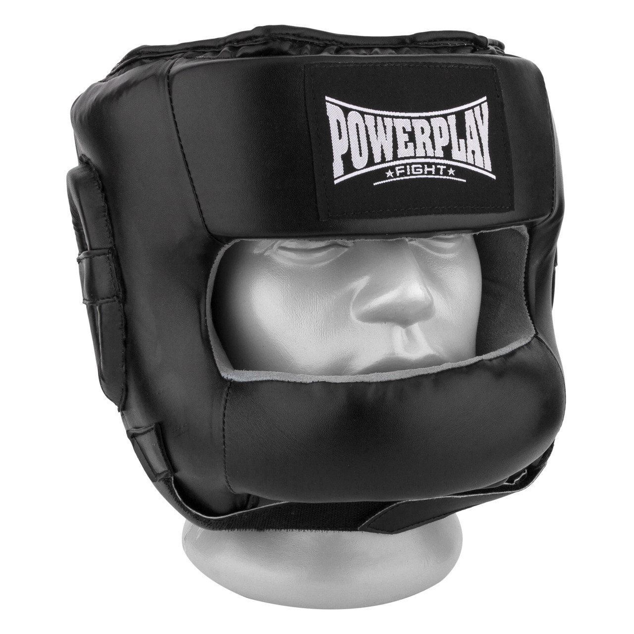 

Боксерский шлем тренировочный PowerPlay 3067 с бампером PU + Amara Черный L