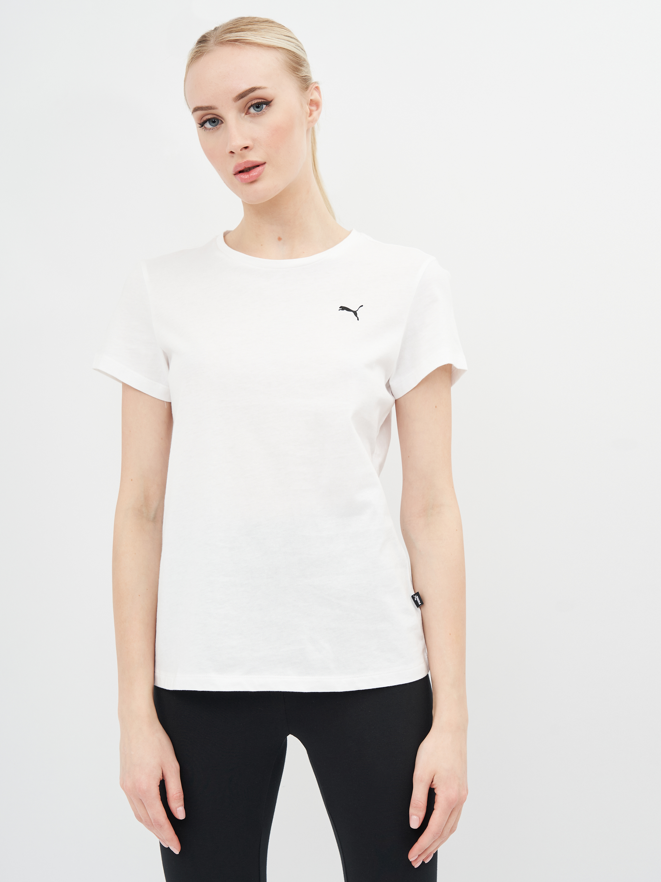 Акція на Футболка Puma Ess Small Logo Tee 58677652 S Puma White-CAT від Rozetka