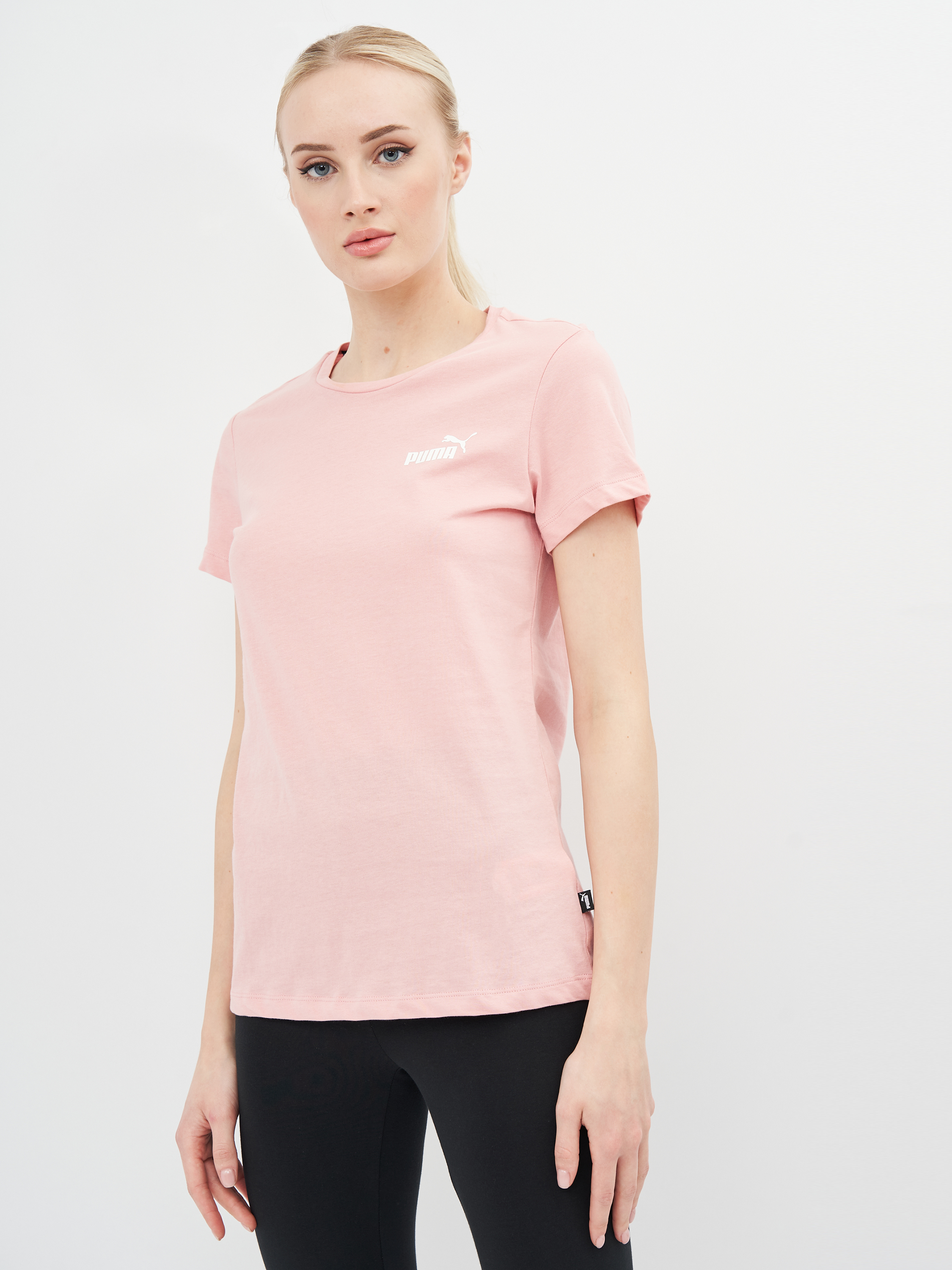 Акція на Футболка Puma Ess Small Logo Tee 58677680 L Bridal Rose від Rozetka