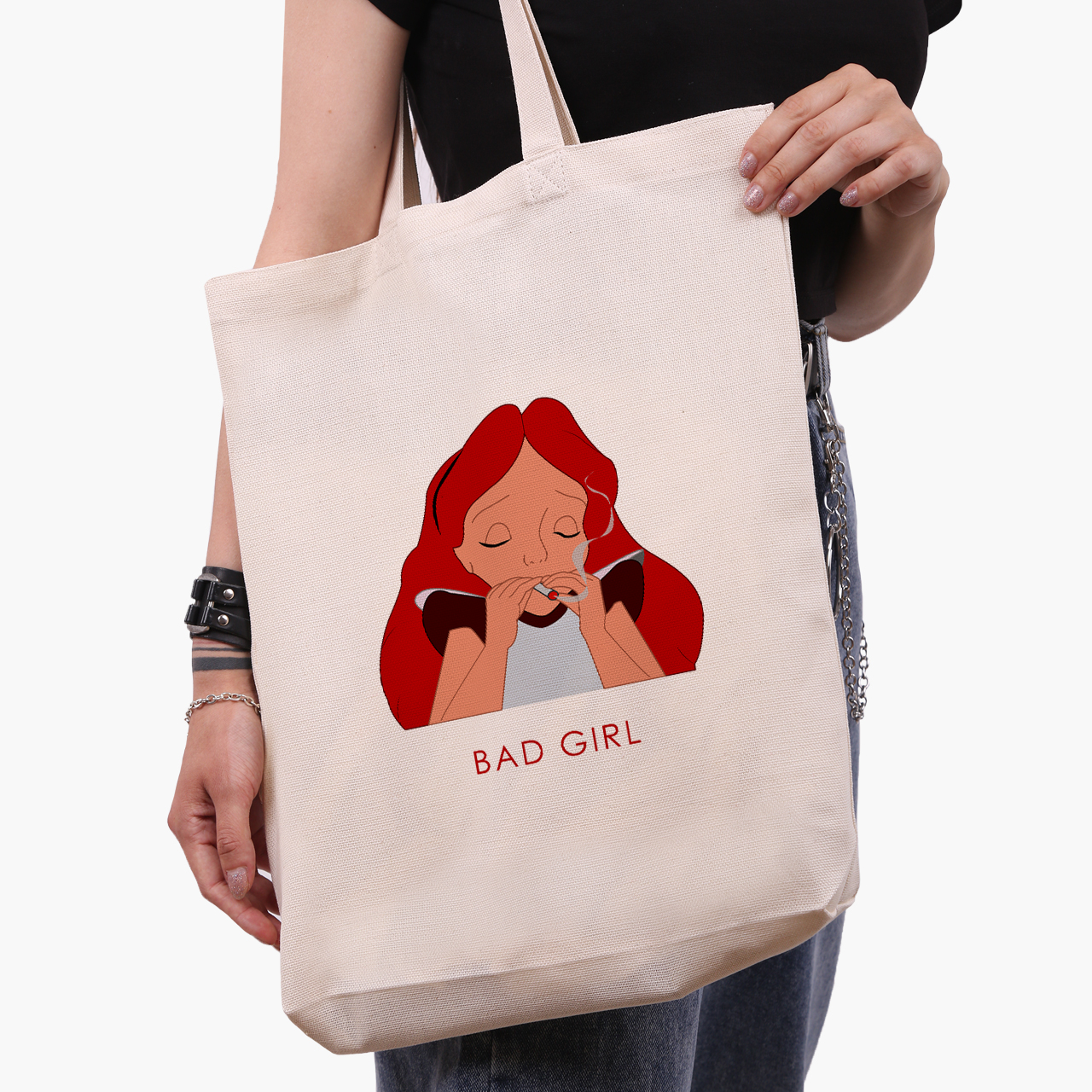 

Эко сумка шоппер Disney Alice bad girl (9227-1441-1) 41x35x8.5 см Белый