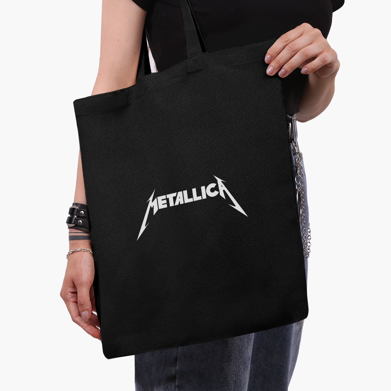 

Эко сумка шоппер Metallica (9227-1965-2) 41x35 см Черный