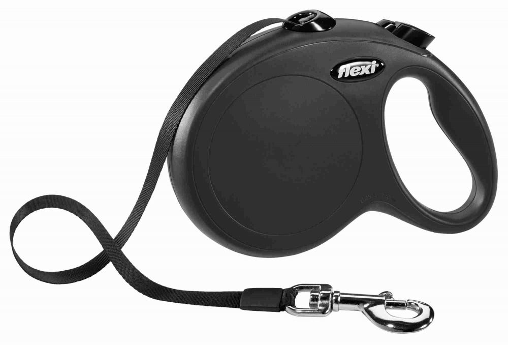 

Поводок-рулетка Flexi New CLASSIC 5м до 50кг черный (TX-11721)