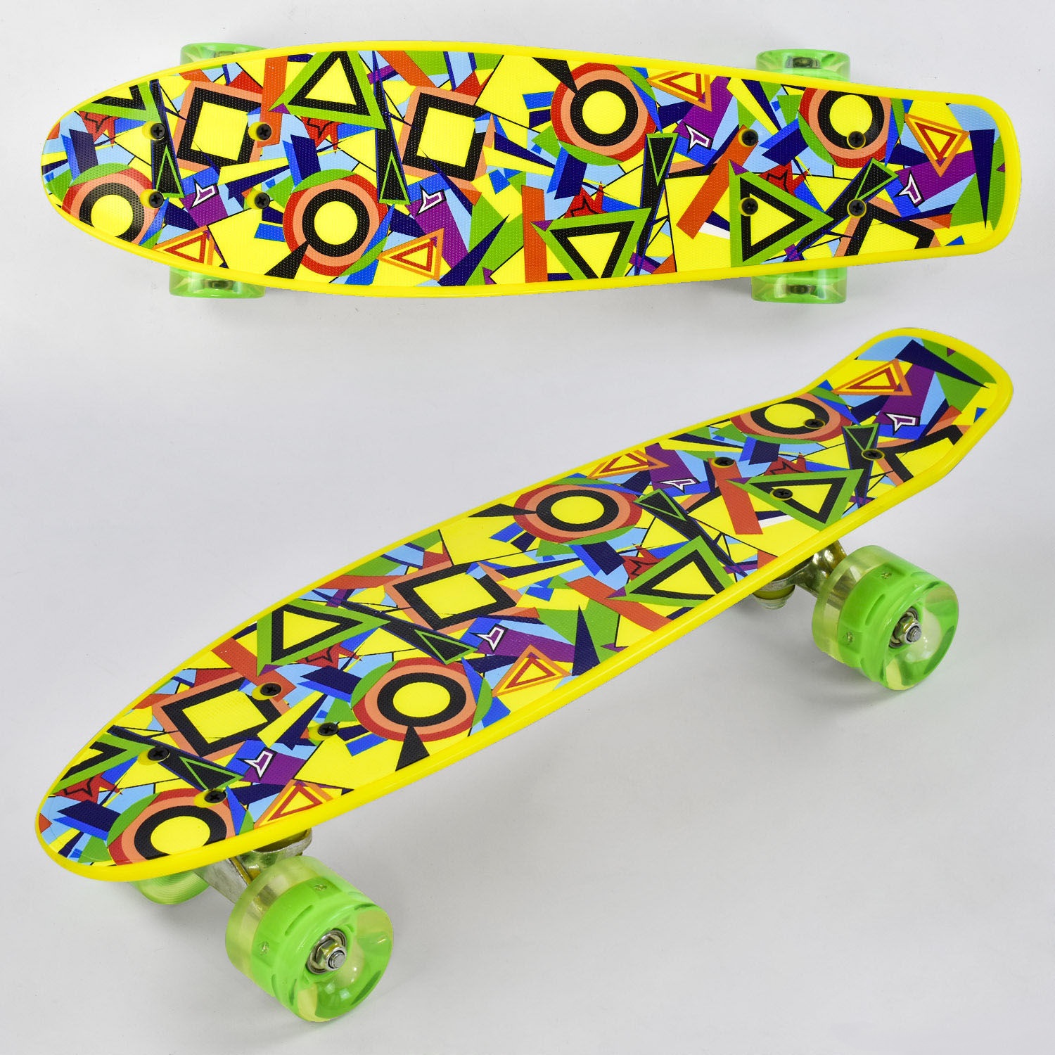 

Скейт Пенни борд (Penny Board) Best Board 11002 со светящимися колесами, доска=55см, колёса PU d=6см