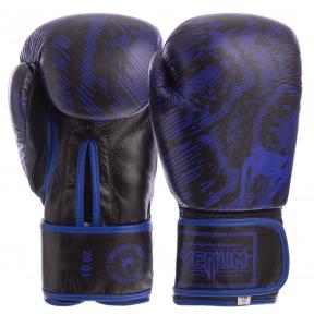 

Перчатки боксерские кожаные на липучке VNM FUSION VL-5796 (р-р 10oz, черно-синий)