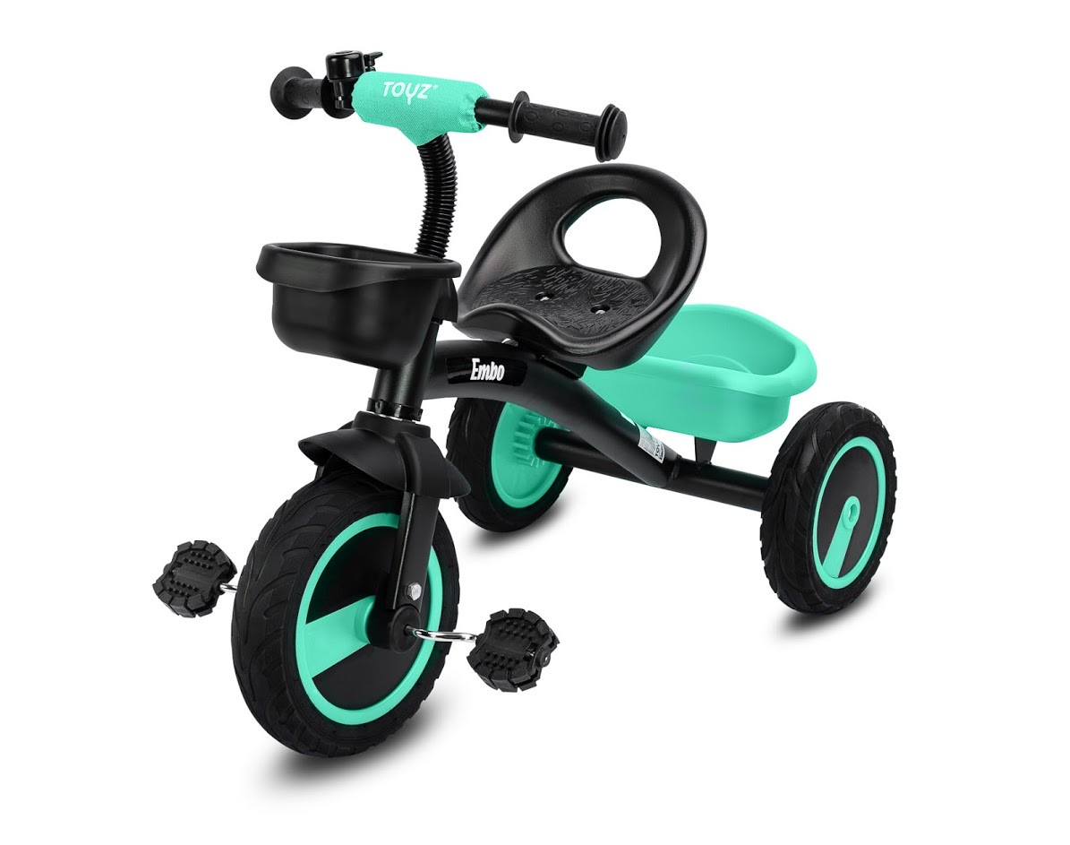 

Велосипед трехколесный Caretero Embo Turquoise с двумя багажными корзинами