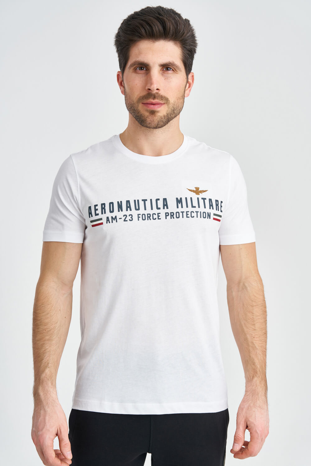 

Удобная белая футболка из хлопка Aeronautica Militare 3906 XXL