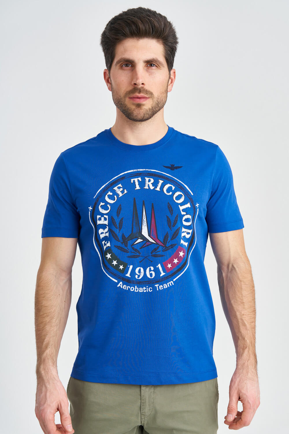 

Синяя мужская футболка с принтом Frecce Tricolori 3911, Синяя мужская футболка с принтом Frecce Tricolori 3911 L