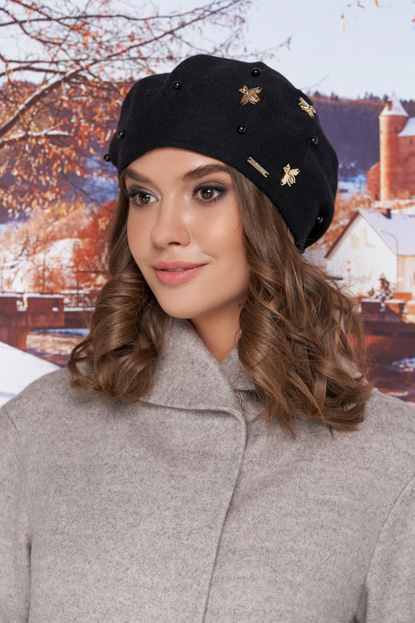 

Берет «Майя» Braxton 26069001 56-59 см черный 6015