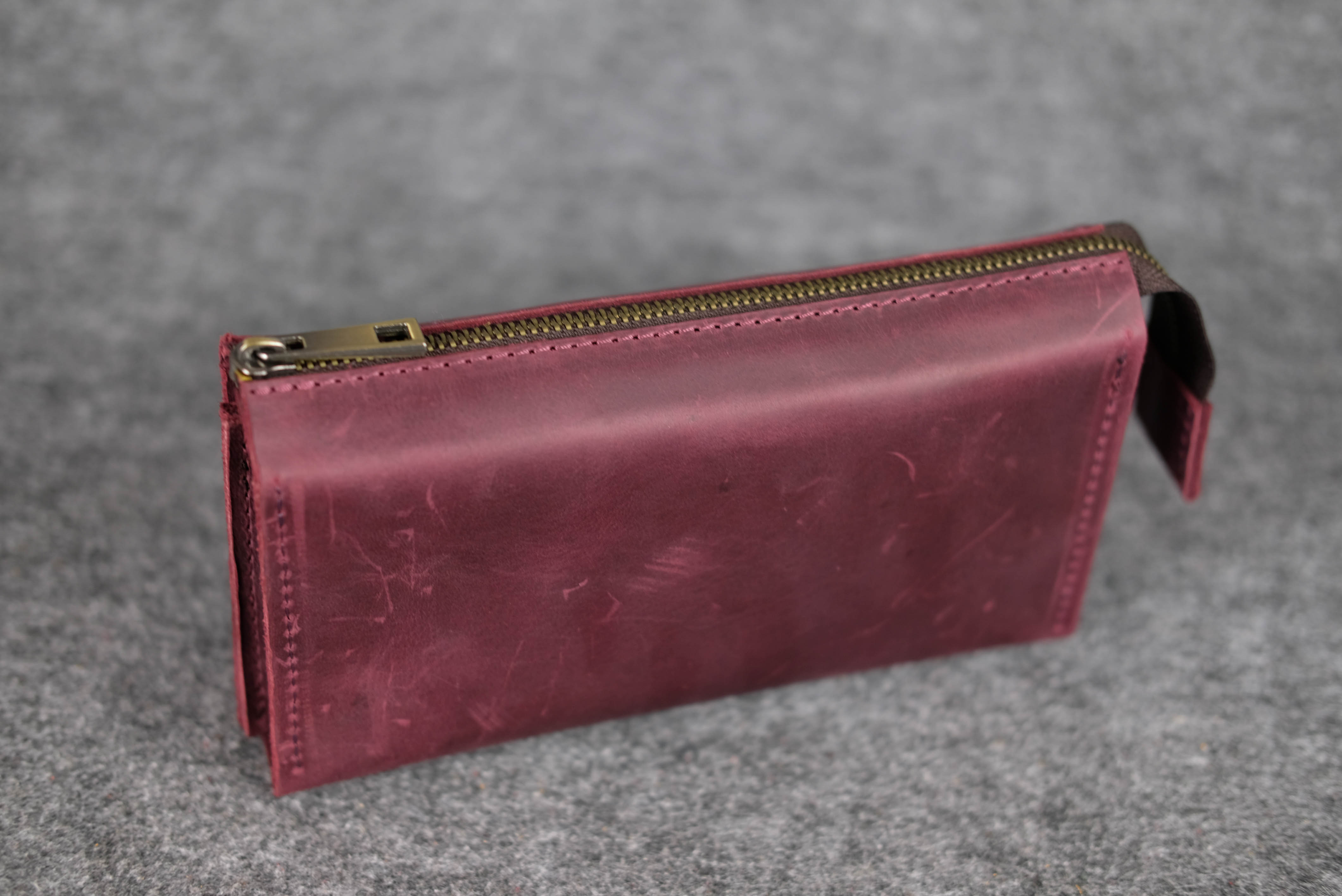 

Мужской Кошелек с натуральной кожи Blood With Milk Traveler ручной работы Черный