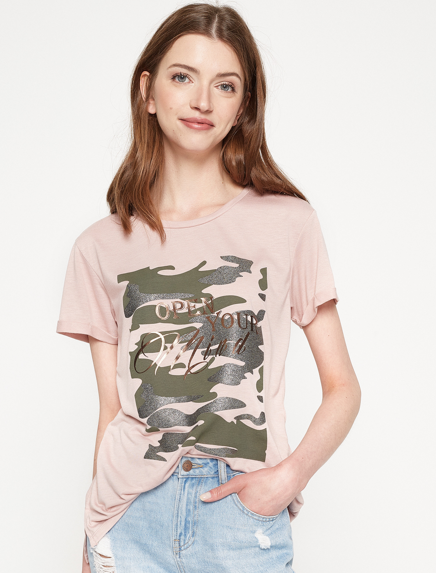 

Футболка Koton 7YAK13301QK-297 M Rose