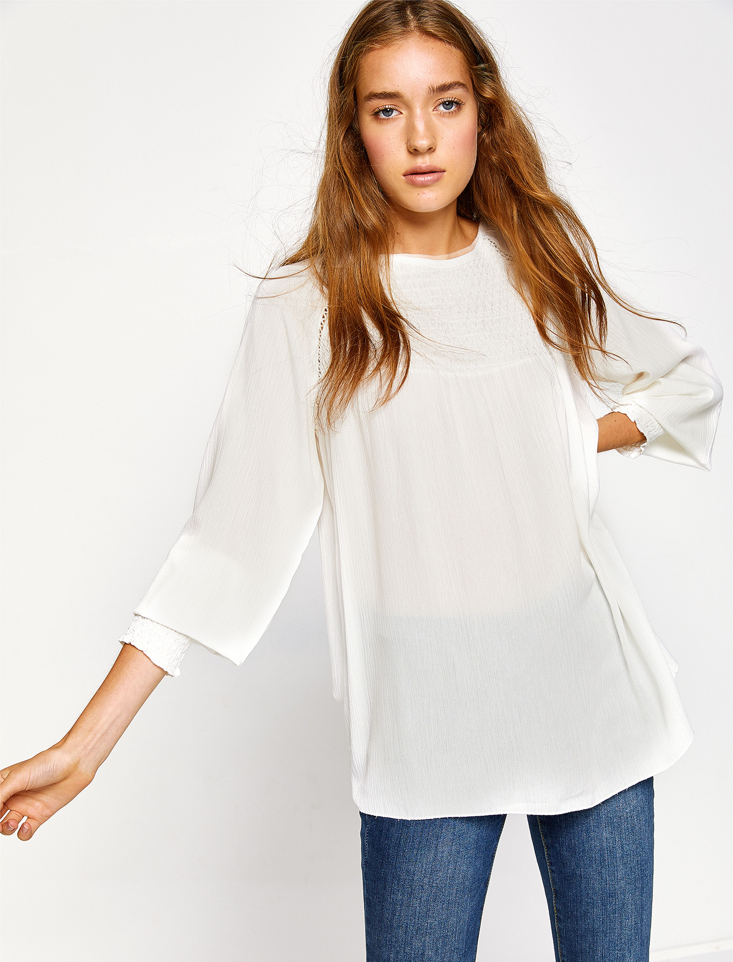 

Блузка Koton 8KAK68041OW-002 36 Ecru