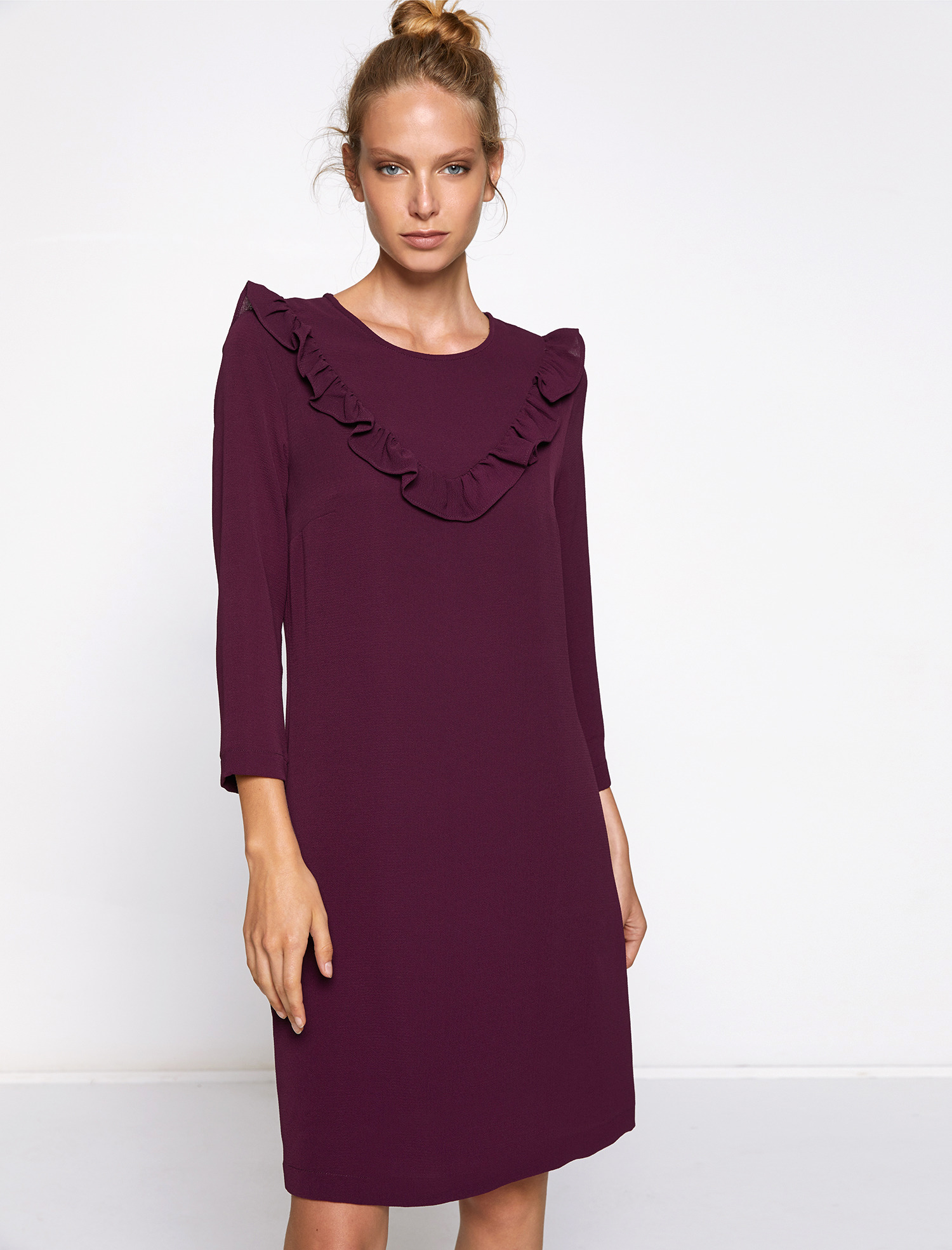 

Платье Koton 8KAK83494EW-347 36 Aubergine
