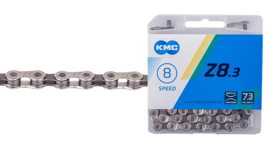 

Цепь KMC Z8.3 114 звеньев, 1/2"X 3/32" серебристый с серым (C-UN-L-0104)